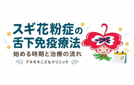 スギ花粉症の舌下免疫療法(シダキュア)は夏から年内に始めるのがよい理由のイメージ画像